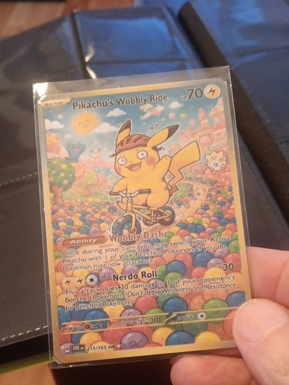 Pikachu's Wobbly Ride Collectible Card - Yellow